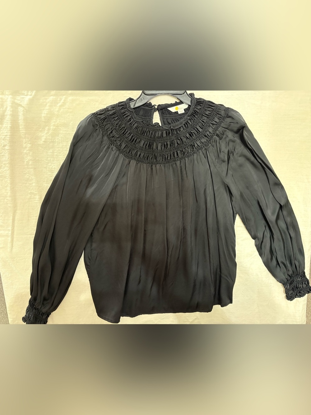 Boden women’s smocked blouse size 6 black
